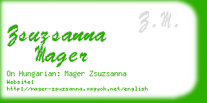 zsuzsanna mager business card